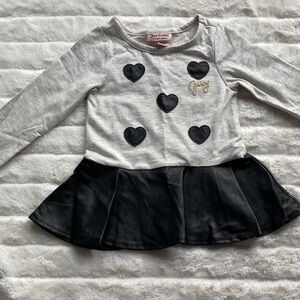 Juicy Couture Gray and Black Heart Dress